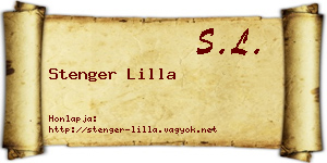 Stenger Lilla névjegykártya